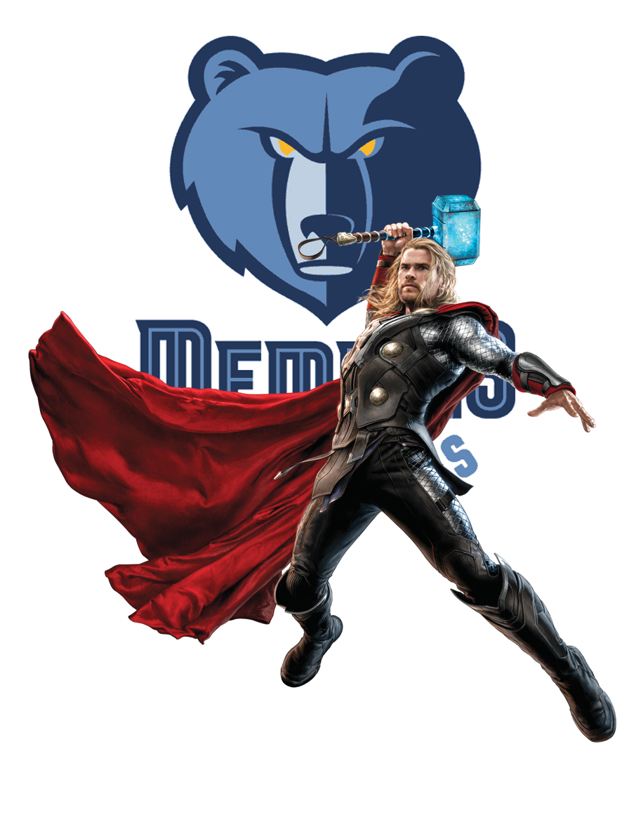 Memphis Grizzlies Thor Logo vinyl decal